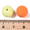 Rubberized Style Imitated Silicone Acrylic Beads MACR-T048-01B-07-3