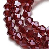 Transparent Electroplate Glass Beads Strands GLAA-F029-4mm-C27-3
