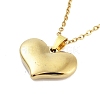 Heart 304 Stainless Steel Pendant Necklaces NJEW-G083-01A-G-1