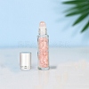 Natural Rose Quartz Roller Ball Bottles BOTT-PW0011-70A-03-1