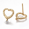 Brass Stud Earring Findings KK-T038-473G-2