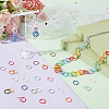   225Pcs 15 Colors SPray Painted Zinc Alloy Jump Rings FIND-H0010-91B-5