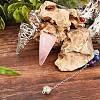 SUNNYCLUE Natural Rose Quartz Cone Dowsing Pendulums G-SC0002-22D-4