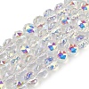 Transparent Electroplate Glass Beads Strands EGLA-N002-34C-C25-1