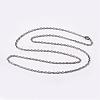 Non-Tarnish 304 Stainless Steel Cable Chain Necklaces NJEW-L443-03P-2