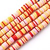 Handmade Polymer Clay Beads Strands CLAY-R089-6mm-T02B-16-1