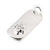 Brass Micro Pave Clear Cubic Zirconia Pendants CU-CBAEEA8-29S-2