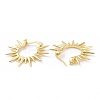 Rack Plating Brass Sun Hoop Earrings for Women KK-E033-05G-2