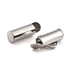 Non-Tarnish 304 Stainless Steel Slide On End Clasp Tubes STAS-C044-07B-P-4