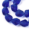 Transparent Frosted Glass Beads Strands FGLA-S001-02E-2