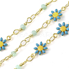 Enamel Flower Link Chains CHC-C006-01G-1