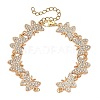 Alloy Crystal Rhinestone Butterfly Link Chain Bracelet Making AJEW-JB01647-1