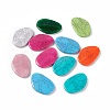 Crackle Opaque Acrylic Beads OACR-C006-02-1