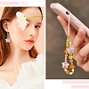 30Pcs 3 Colors UV Plating Printed Transparent Acrylic Beads PACR-YW0001-59-6