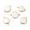 Shell Pearl Connector Charms PEAR-P004-56KCG-1