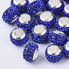 Polymer Clay Rhinestone European Beads RB-S055-16D-1