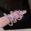 3Pcs Alloy with Rhinestone Cuff Rings FS-WGCB7EB-08-1