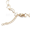 Ion Plating(IP) 304 Stainless Steel Star & Moon Link Chain Anklets for Men Women STAS-B039-15G-3
