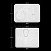 4Pcs Geometry/Heart/Letter Pendant & Links Silicone Molds DIY-LS0003-19-2