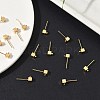 SHEGRACE Brass Cube Stud Earring Findings XGR0106G-121G-4