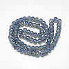 Electroplate Glass Beads Strands X-EGLA-S148-8mm-01-2