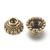 Apetalous Tibetan Style Alloy Flower Bead Caps TIBE-S223-AG-RS-2