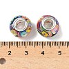 Transparent Resin Rondelle European Beads RESI-S023-12-3