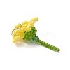 Glass Seed Beaded Flower Pendants PALLOY-MZ01171-01-3
