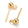 304 Stainless Steel Ball Post Stud Earring Findings STAS-Z035-01G-C-2