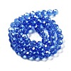 Electroplate Transparent Glass Beads Strands EGLA-A035-T10mm-A14-2