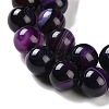 Natural Striped Agate/Banded Agate Beads Strands G-Z060-A01-C12-4