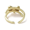 Brass Micro Pave Cubic Zirconia Open Cuff Ring RJEW-K256-58C-G-3