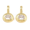 Brass Pave Clear Cubic Zirconia Pendants KK-CBA56EF-35B-G-01-1