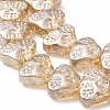 Transparent Electroplate Glass Beads Strands EGLA-F158-PL01-A-3