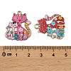 Alloy Enamel Pendants X-FIND-I064-03G-03-3
