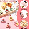 12Pcs 12 Styles Cute Fruit Cake Themed Resin Pins JEWB-CJ0003-11-3