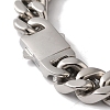 201 Stainless Steel Cuban Link Chain Bracelets BJEW-H612-03P-3