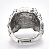 Adjustable Alloy Glass Finger Rings RJEW-T006-02A-4