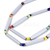 Handmade Millefiori Glass Lampwork Strip Beads Strands LA-N047-01I-3