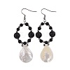(Jewelry Parties Factory Sale)Spiral Shell Dangle Earrings EJEW-JE02967-2