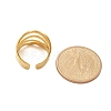 304 Stainless Steel Multilayer Open Cuff Rings for Women RJEW-Z077-01G-05-5