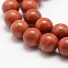 Natural Red Jasper Beads Strands G-E375-6mm-03-1