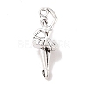 Tibetan Style Alloy Ballerina/Ballet Dancer Pendants X-TIBEP-Q043-162-RS-1