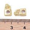 Brass Micro Pave Cubic Zirconia Charms KK-C051-13G-03-3