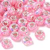 Transparent Resin Rondelle European Beads RESI-S023-17-1