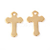 201 Stainless Steel Tiny Cross Charms STAS-F192-077G-2