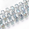 Electroplat Glass Beads Strands X-EGLA-Q092-10mm-D08-1