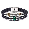 Leather Multi-strand Bracelets BJEW-F352-09P-02-1