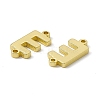 Rack Plating Brass Letter Connector Charms KK-C007-38G-E-3