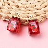 15Pcs Strawberry Jam Resin Pendants RESI-FS0002-15-3